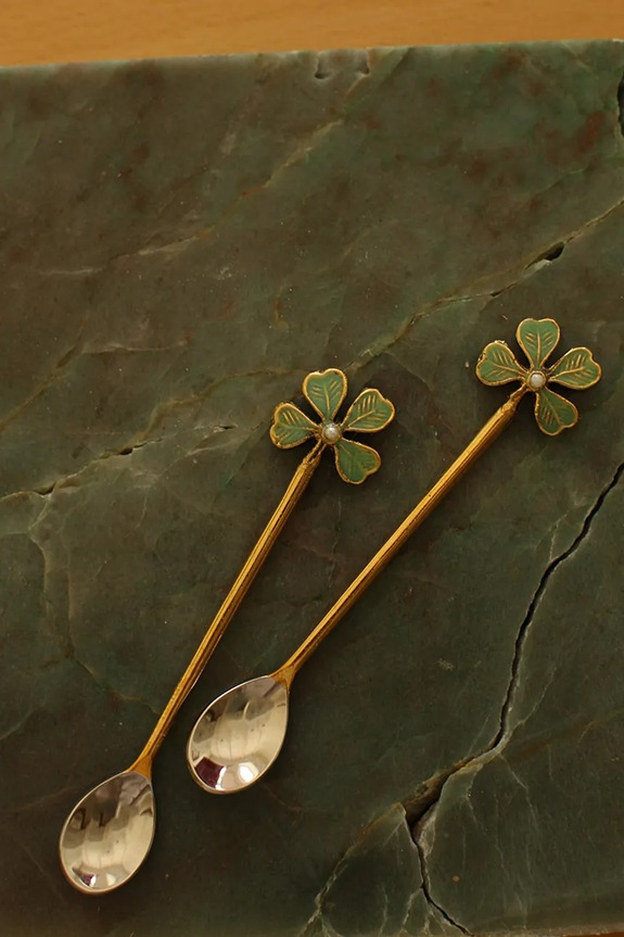 Kuhinja i bar Žličica za čaj Doing Goods Lucky Clover 12,5 x 2,5 0,5 cm 2-pack 1.30.10.038.923.2 šarena
