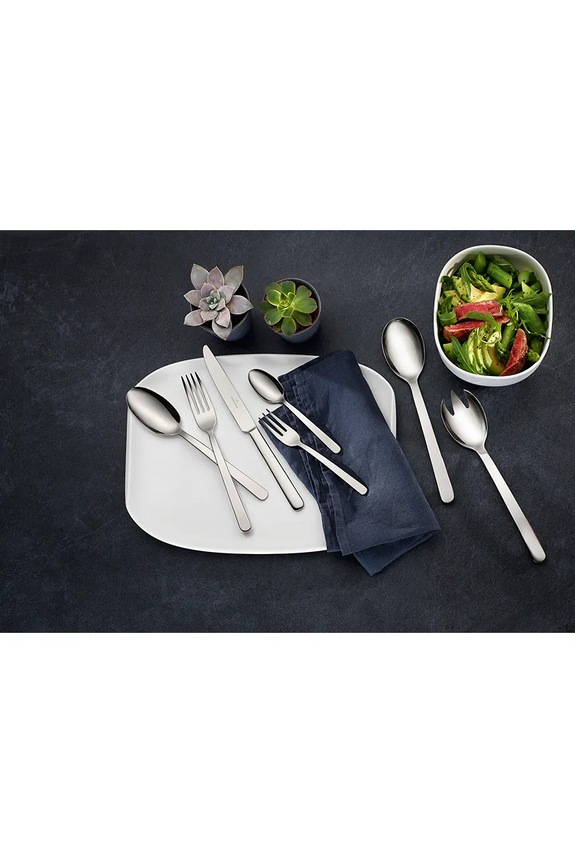 Bucătărie și bar Villeroy & Boch set de tacâmuri pentru 12 persoane Mademoiselle 68 elementów 12.6408.9081 gri