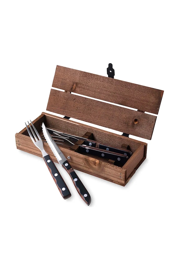Gense set di posate per 2 persone Old Farmer 25 x 10,9 x 5,4 cm pacco da 4 marrone 20154..