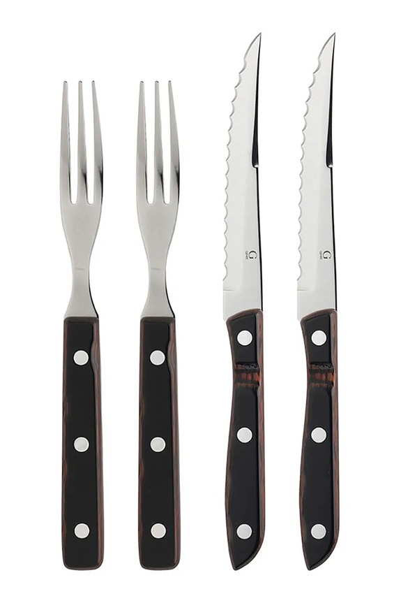 Gense set di posate per 2 persone Old Farmer 25 x 10,9 x 5,4 cm pacco da 4 20154.. marrone AA00