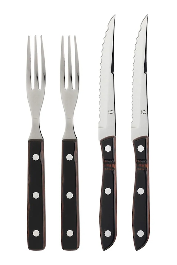 Gense set di posate per 2 persone Old Farmer 25 x 10,9 x 5,4 cm pacco da 4 20154.. marrone AA00