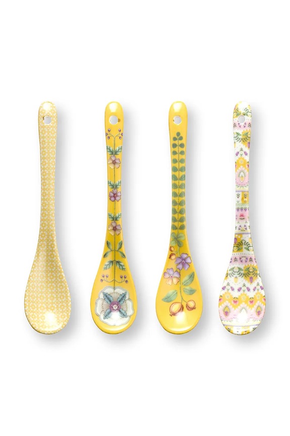 Pip Studio zestaw łyżeczek z porcelany 13 cm 51060029 żółty AA00