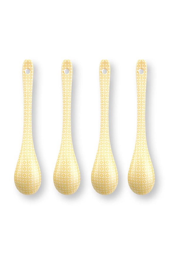 Kuchnia i bar Pip Studio zestaw łyżeczek z porcelany 13 cm 51060029 żółty