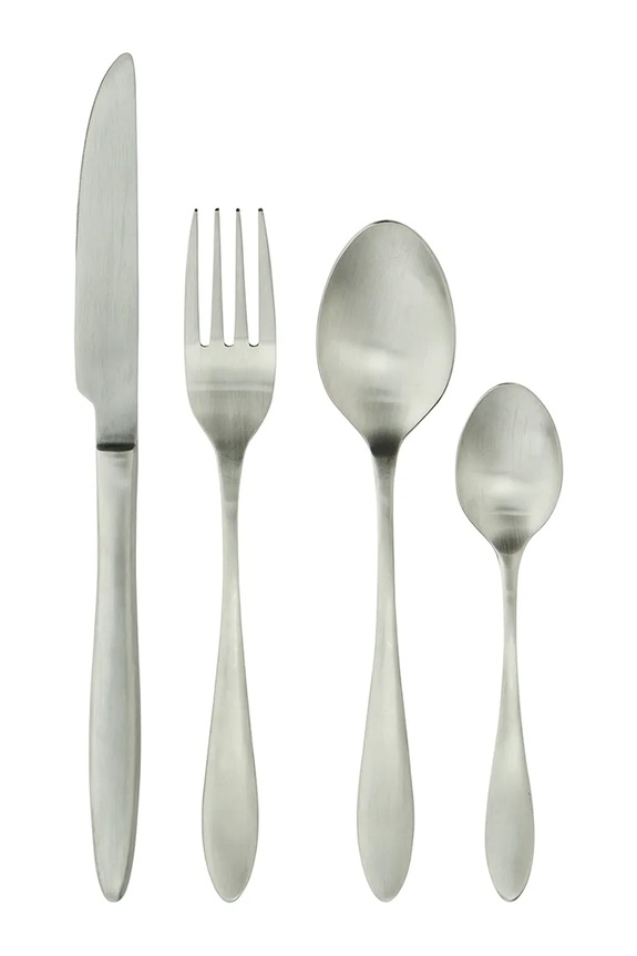 Madam Stoltz σετ μαχαιροπήρουνα από ανοξείδωτο χάλυβα 14 x 23 cm γκρί AC.1017M