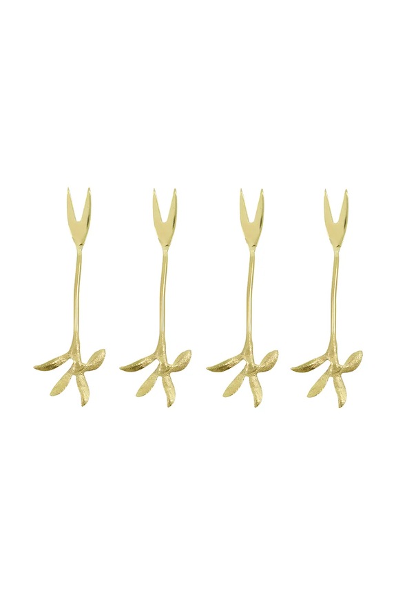 House Doctor σετ μικρά πιρούνια για ζύμη από ανοξείδωτο χάλυβα 12,5 x 4 cm κίτρινο 267620002