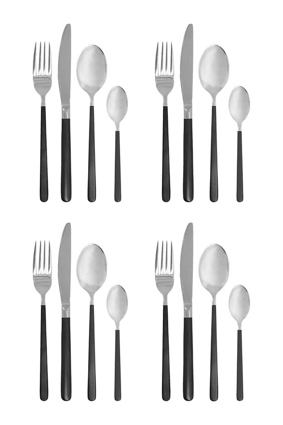 House Doctor σετ μαχαιροπήρουνα από ανοξείδωτο χάλυβα μαύρο 900000756