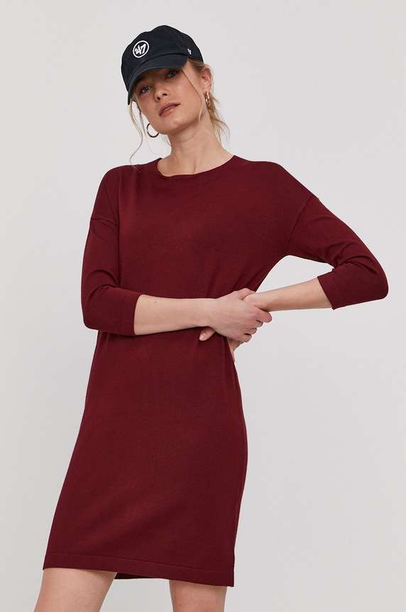 Vero Moda Sukienka trzy czwarte bordowy 10137034