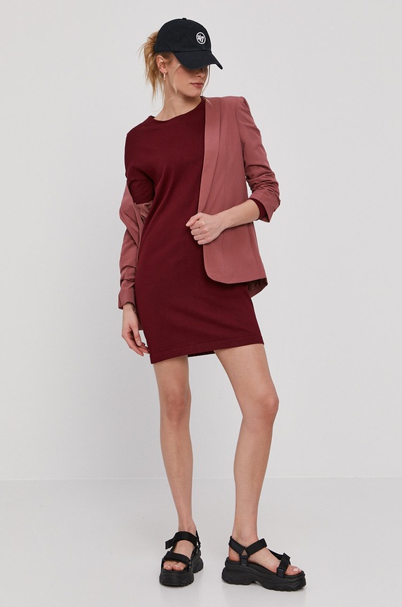 Vero Moda Sukienka 10137034 bordowy AA00