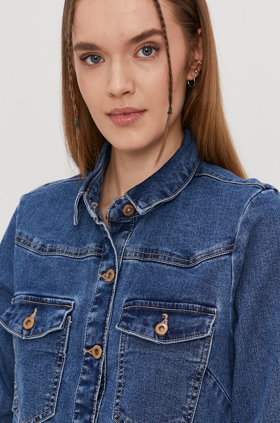 Pieces Sukienka jeansowa niebieski 17111319