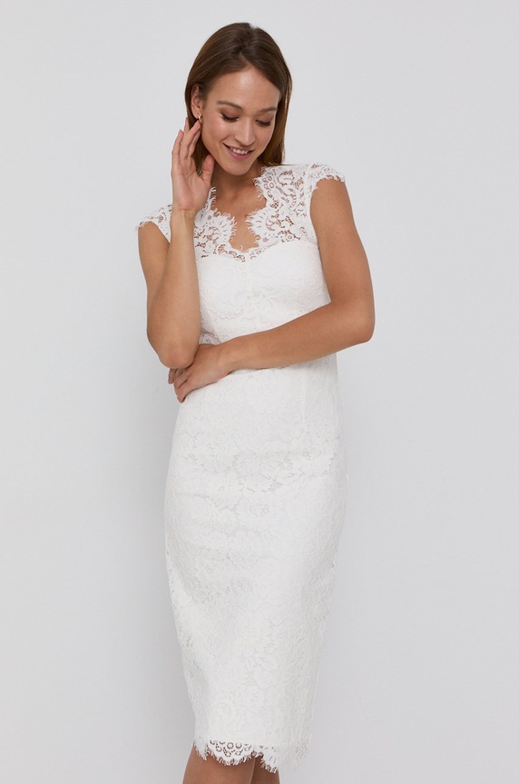 Ivy Oak Sukienka midi biały IO1120F7104