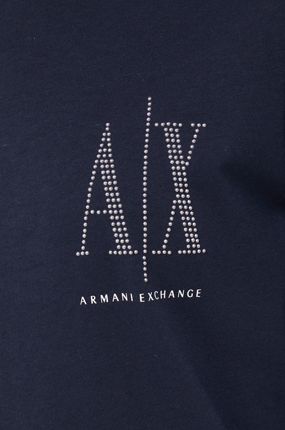 Armani Exchange - Sukienka bawełniana 8NYADX.YJG3Z.NOS granatowy