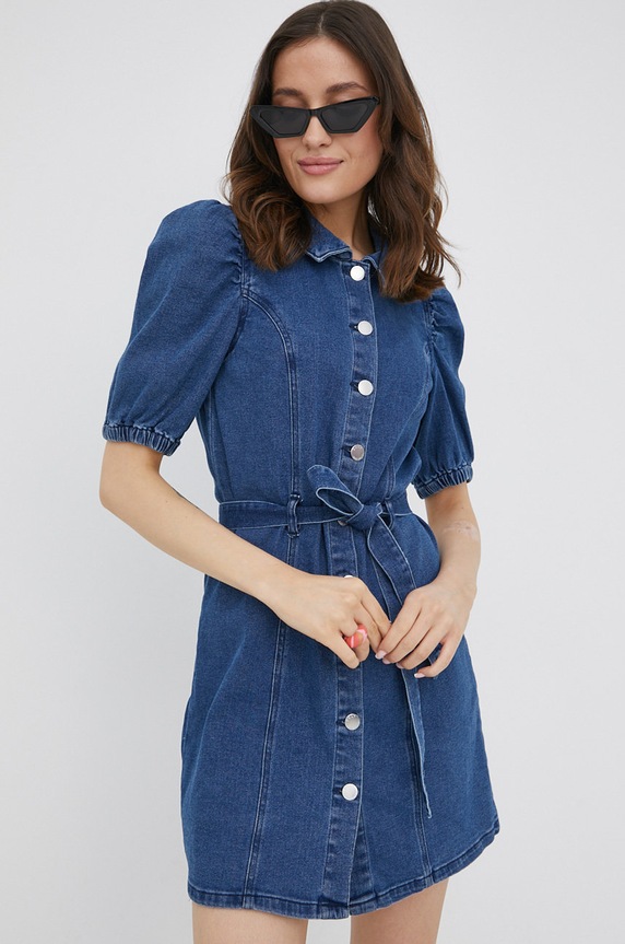 Only sukienka jeansowa 15228105.DarkBlueDe granatowy AA00
