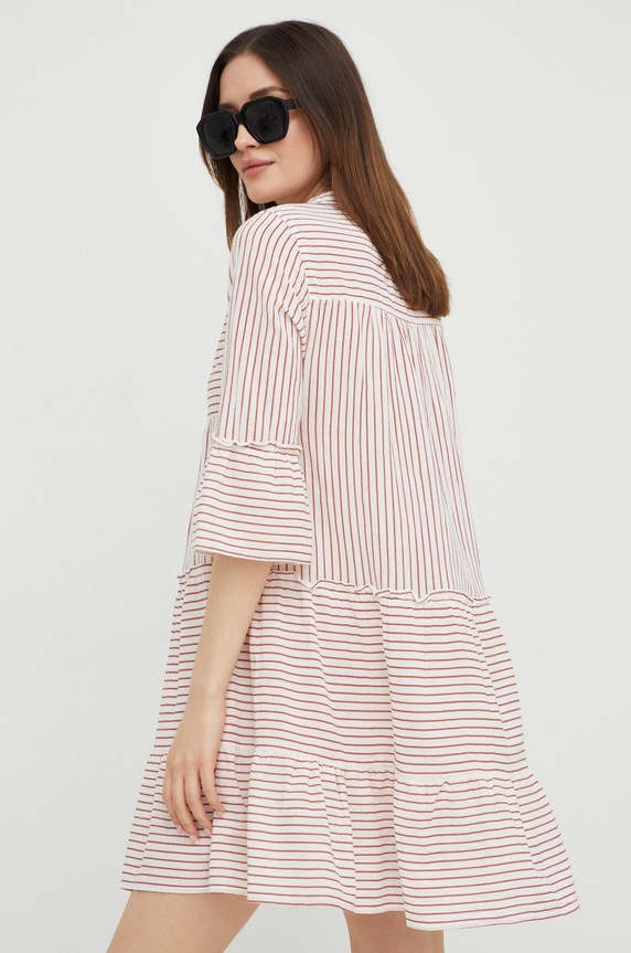 Odzież Vero Moda sukienka bawełniana 10225791.SnowWhit4 biały