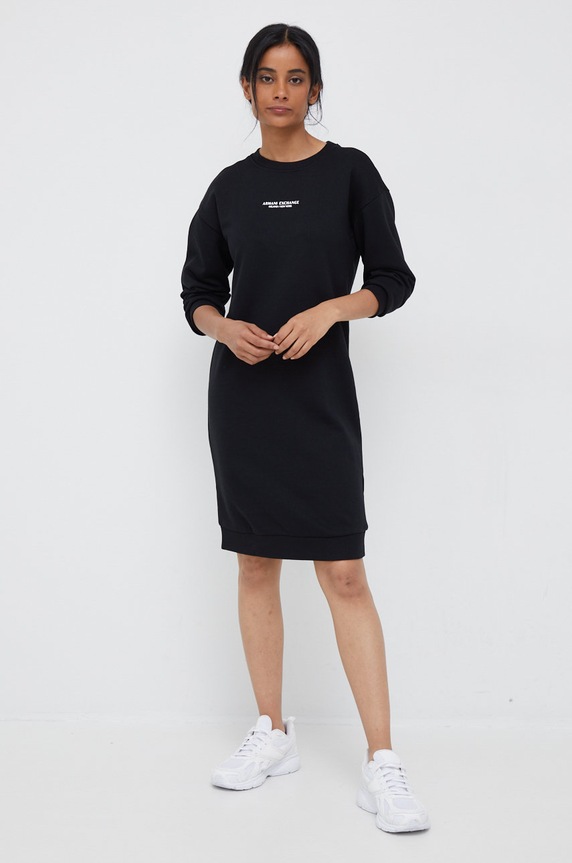 Armani Exchange sukienka 8NYA88.YJE5Z.NOS czarny AA00
