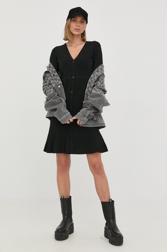 Karl Lagerfeld sukienka 225W1351 225W1351 czarny AA00