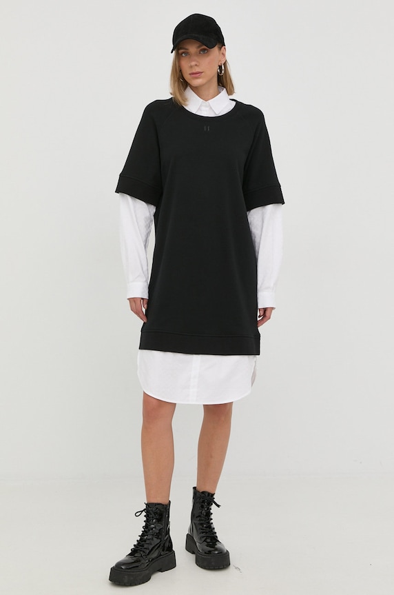 Karl Lagerfeld rochie din bumbac 225W1353 negru AA00
