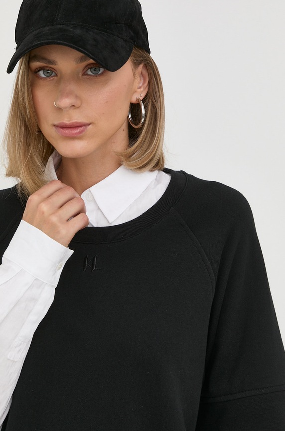 Karl Lagerfeld rochie din bumbac 225W1353 negru