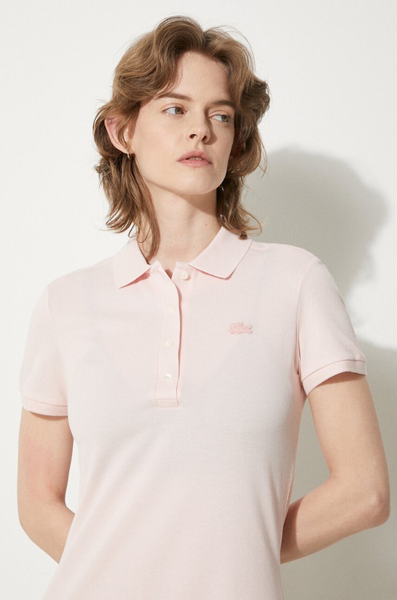 Lacoste sukienka EF5473-ADY EF5473.ADY różowy