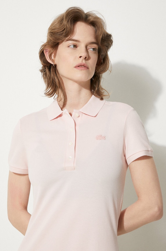 Lacoste sukienka EF5473-ADY EF5473.ADY różowy