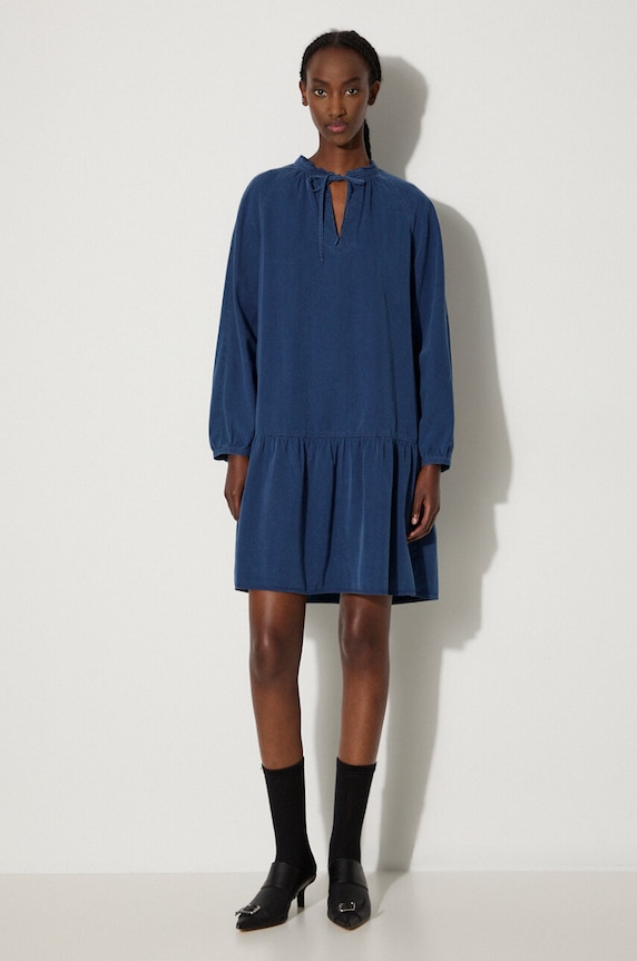 A.P.C. sukienka COEYL.F05944 granatowy AA00