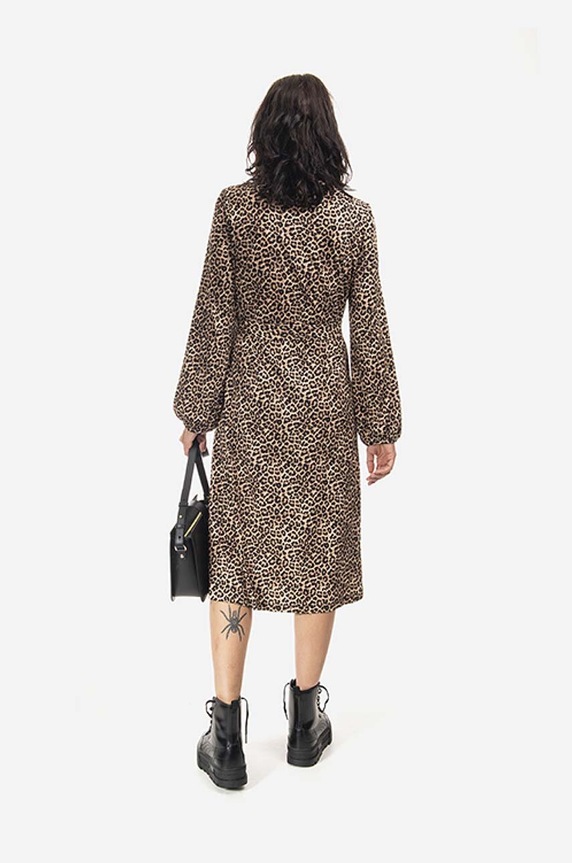 A.P.C. sukienka LYAAR.F05988 brązowy AA00