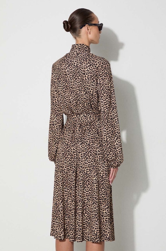 Oblečení Šaty A.P.C. Robe Dorethea LYAAR-F05988 BLACK/WHITE LYAAR.F05988 hnědá