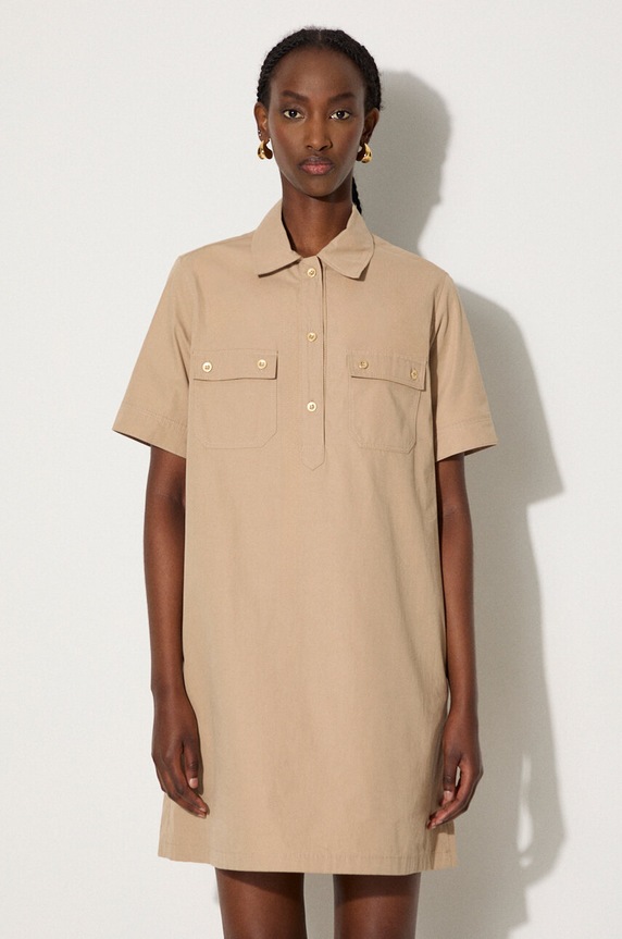 A.P.C. cotton dress cotton beige COGBM.F05953