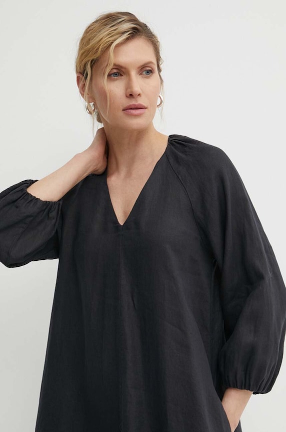 Marc O'Polo rochie din in negru M04130521123