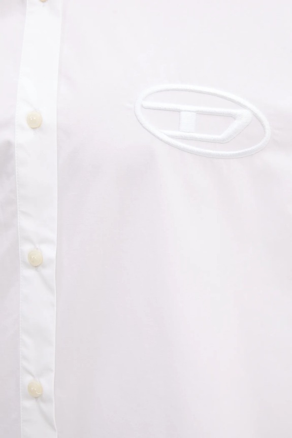 Pamučna haljina Diesel D-DALIS DRESS A14568.0PCAL bijela