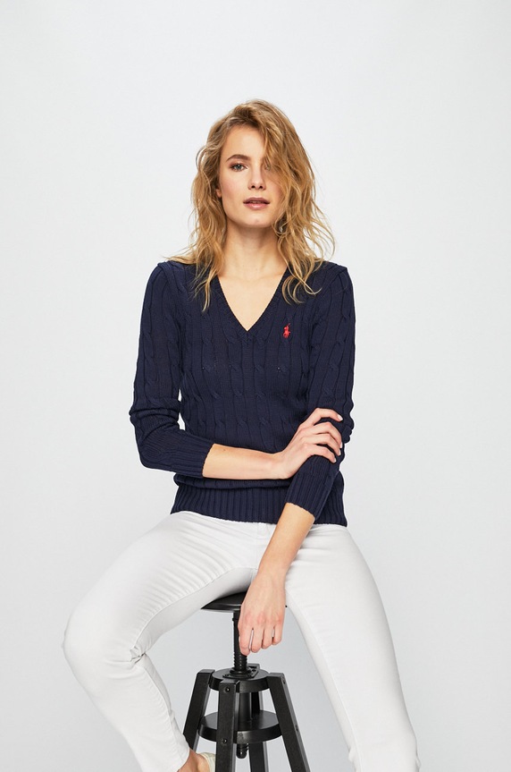 Polo Ralph Lauren - Sweter 211580008007 bawełna granatowy 211580008007