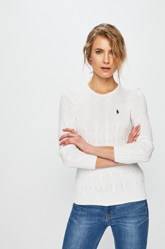 Polo Ralph Lauren - Sweter 211580009005 bawełna biały 211580009005