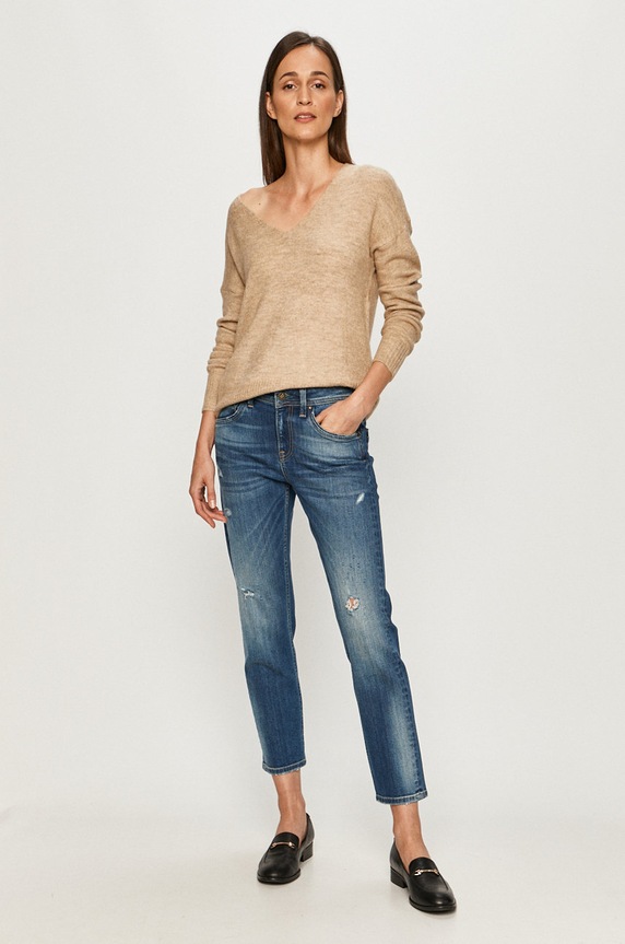 JDY Sweter 15207823 beżowy AA00