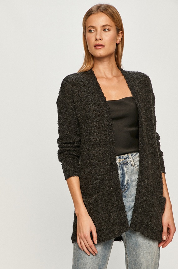 Jacqueline de Yong - Cardigan uni gri 15213563