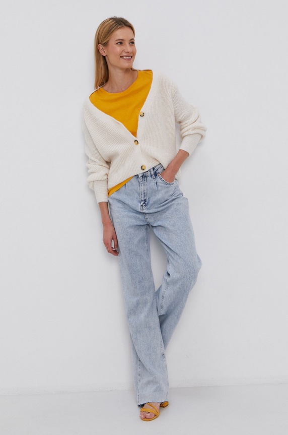 Only Kardigan pozostałe beżowy 15209307