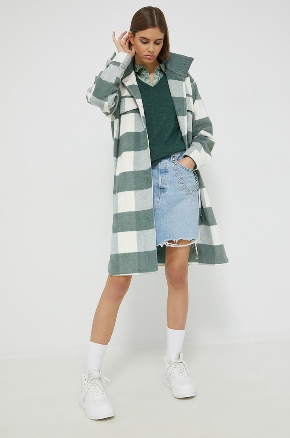 Vila sweter 14042769.Pineneedle turkusowy AA00
