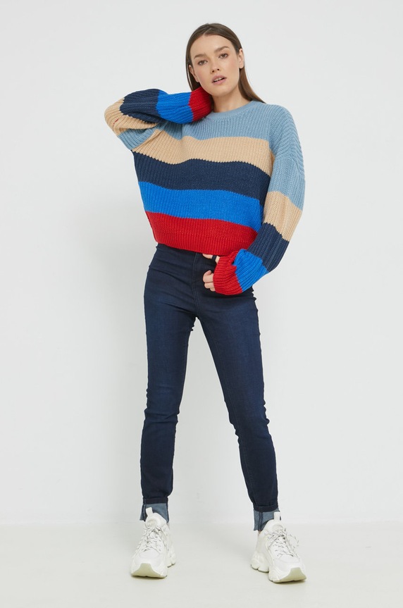 Noisy May sweter 27020932.AshleyBlue niebieski AA00