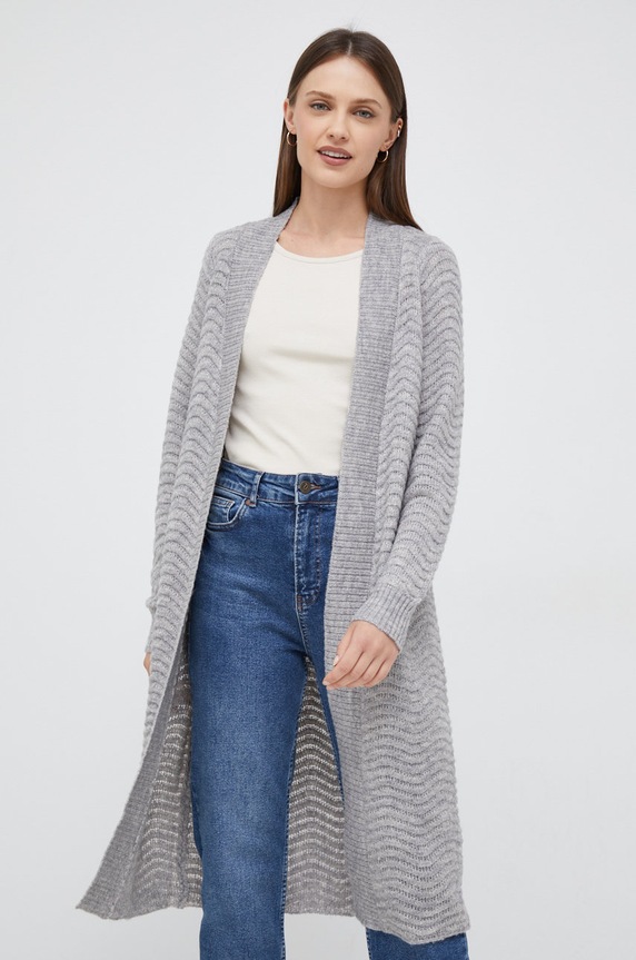 Y.A.S kardigán gyapjú keverékből 26028658.LightGreyM szürke AA00