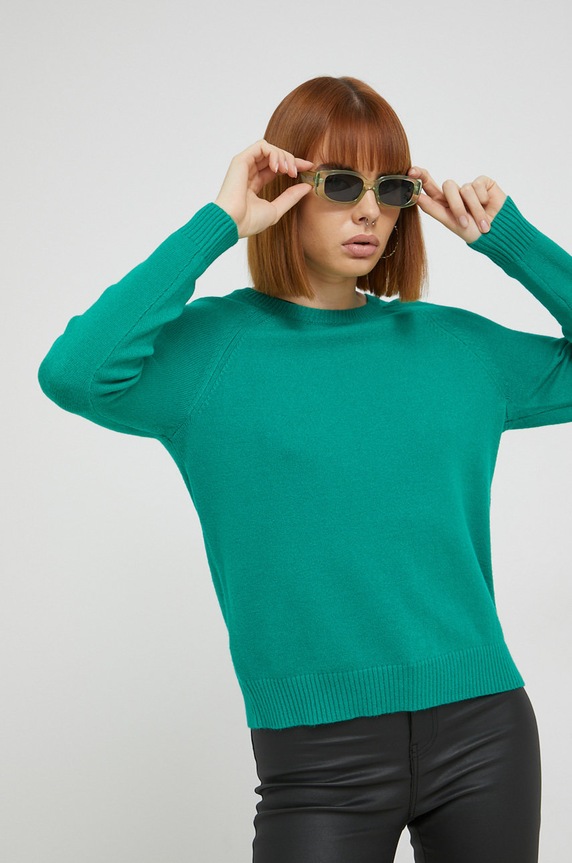 Only pulóver sima zöld 15170427.LushMeadow