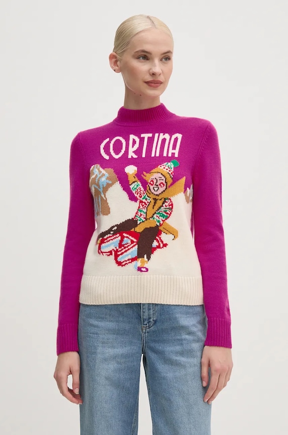 MC2 Saint Barth sweter półgolf różowy PEA0004