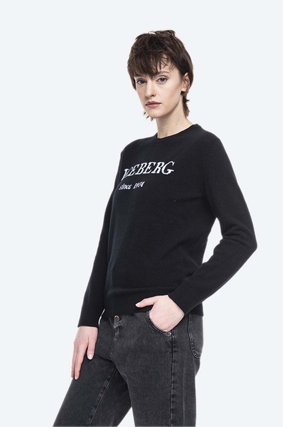 Iceberg maglione in cachemirie lana nero 20II2P0A0267003.9000