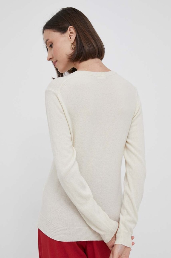 Ruházat United Colors of Benetton gyapjú pulóver 1002D1K01.000. bézs