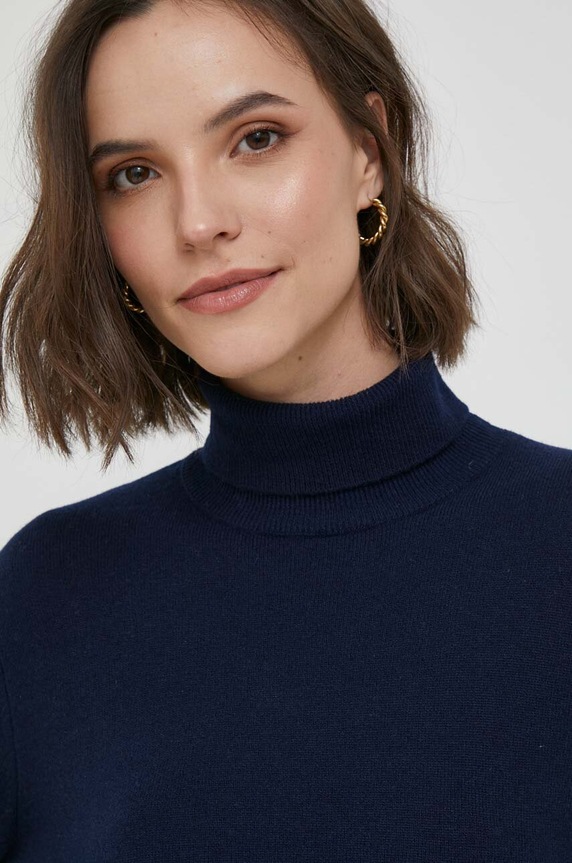 United Colors of Benetton sweter wełniany granatowy 1002D2348.016