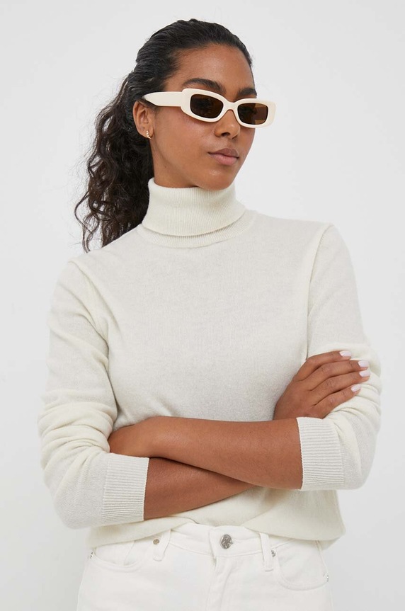 United Colors of Benetton sweter wełniany wełna beżowy 1002D2348.000.