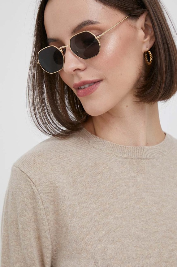 Μάλλινο πουλόβερ United Colors of Benetton μπεζ 1002D1K01.562..