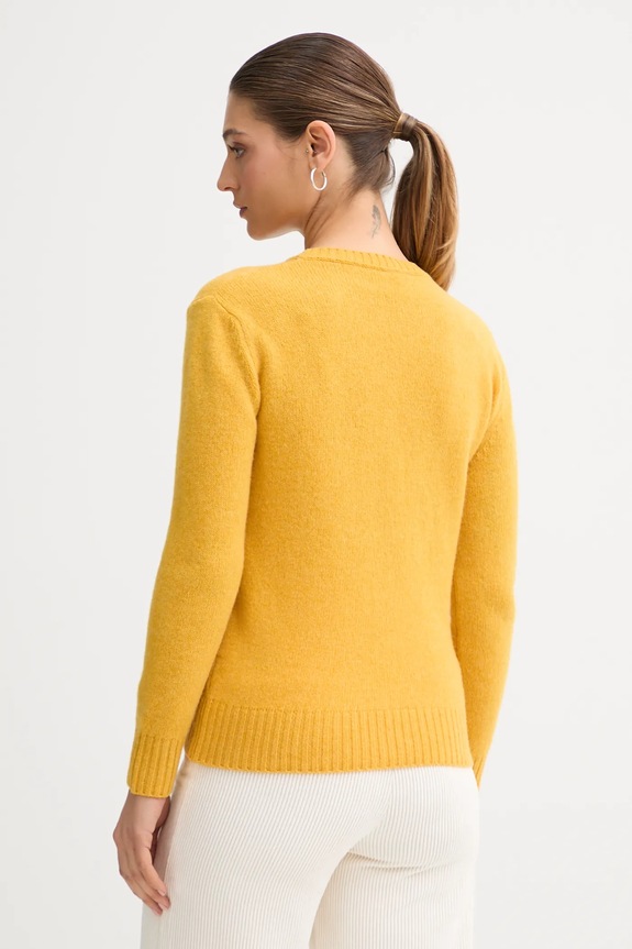 Odzież United Colors of Benetton sweter wełniany 103ME1N23 żółty