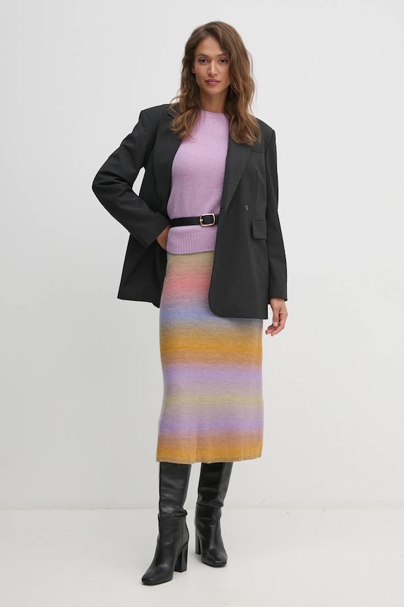 Vlněný svetr United Colors of Benetton 103ME1N23 fialová AA00