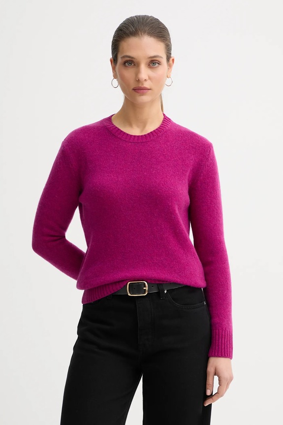 United Colors of Benetton sweter wełniany fioletowy 103ME1N23