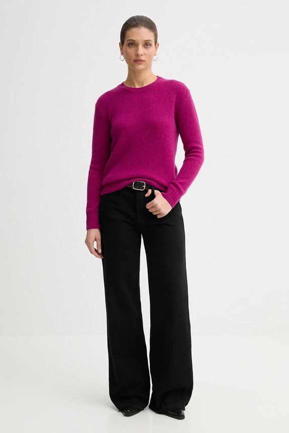 United Colors of Benetton sweter wełniany 103ME1N23 fioletowy AA00