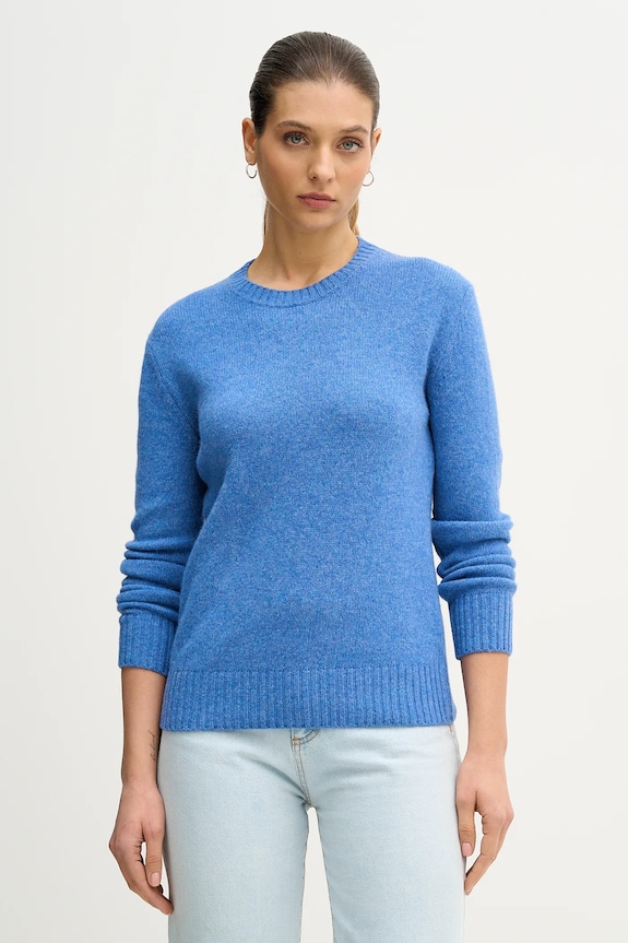 United Colors of Benetton gyapjú pulóver kék 103ME1N23
