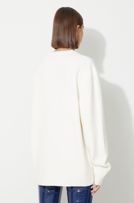 Odzież A.P.C. sweter wełniany H23059 biały